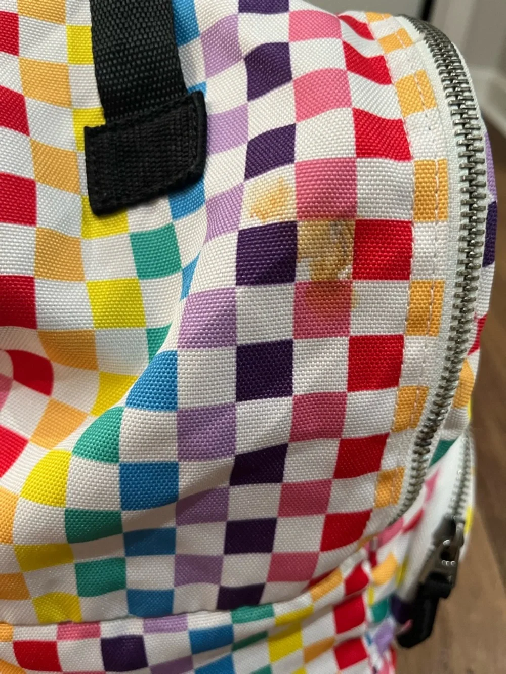 VANS‎ OFF The WALL Womens Mini Backpack Rainbow Multicolor Checkered Canvas